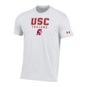 USC Trojans Men's Under Armour White Performance Cotton T-Shirt